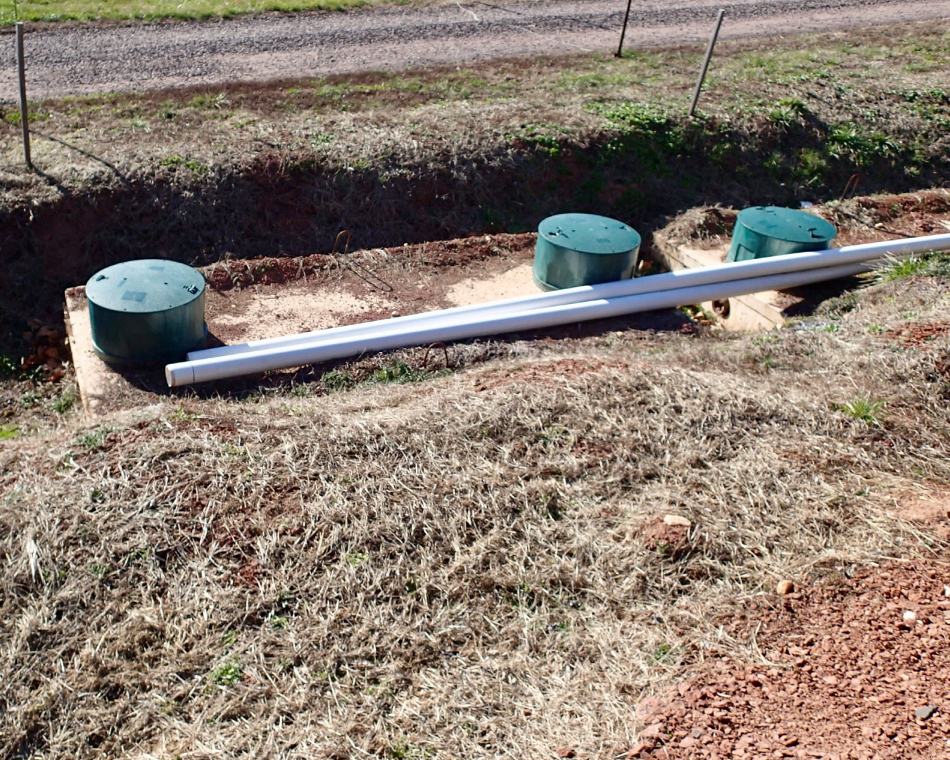Concrete Septic holding tanks for a mound system