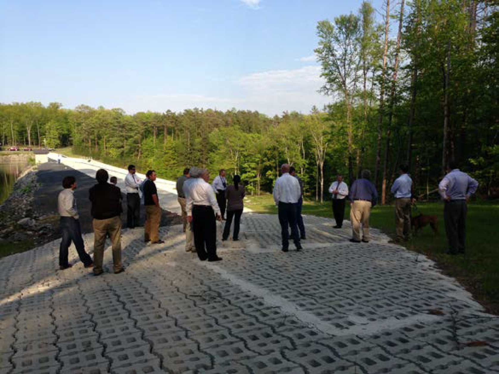 LVASCE meeting members tour the East Stroudsburg Dam