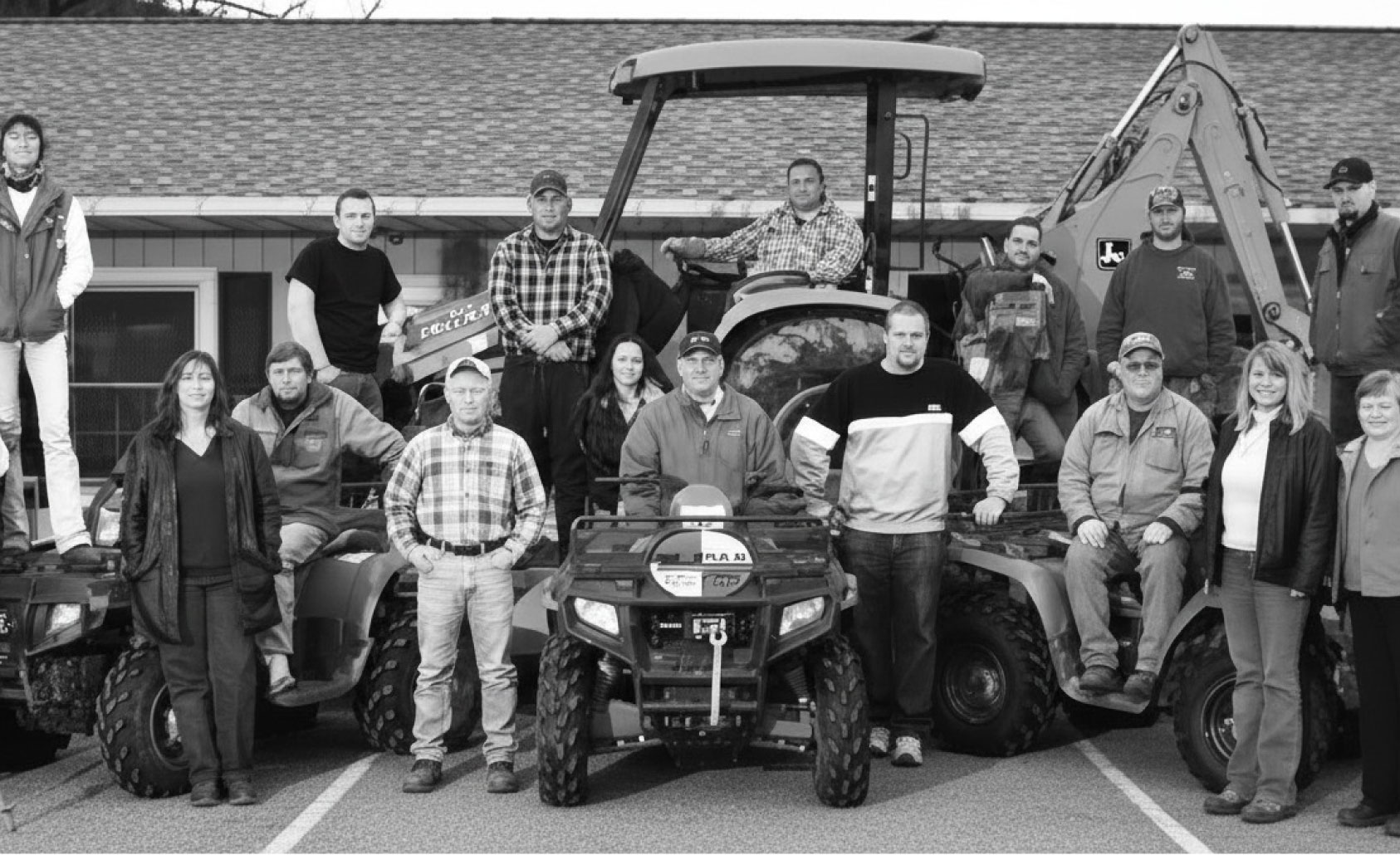 Frank Smith LLC company picture in black and white. Photograph enhanced with AI for optimal presentation