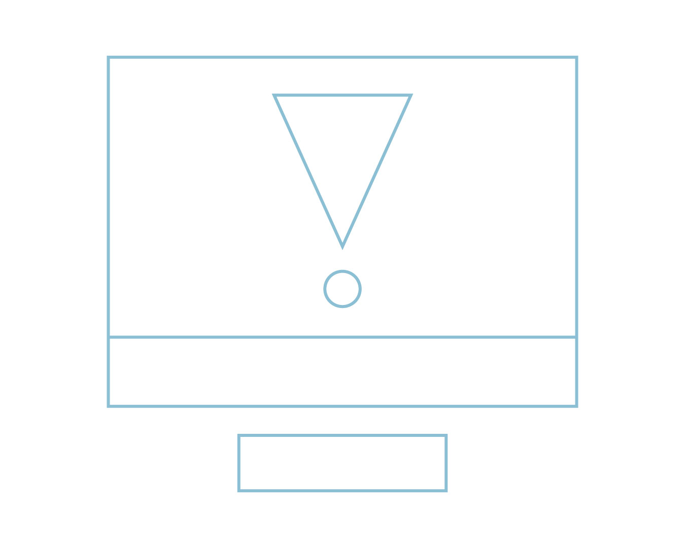 Lined icon representing risk and security assessments for cyber